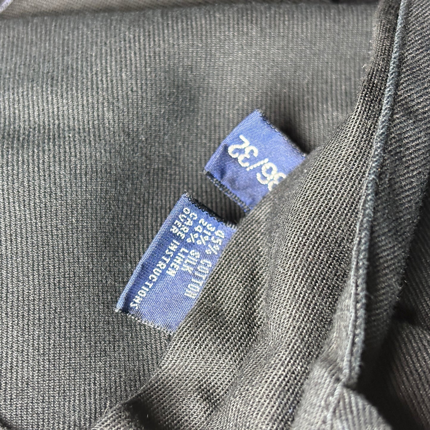 Silk Blend Elegance – Ralph Lauren Black Slacks W36 L32-Polo Golf