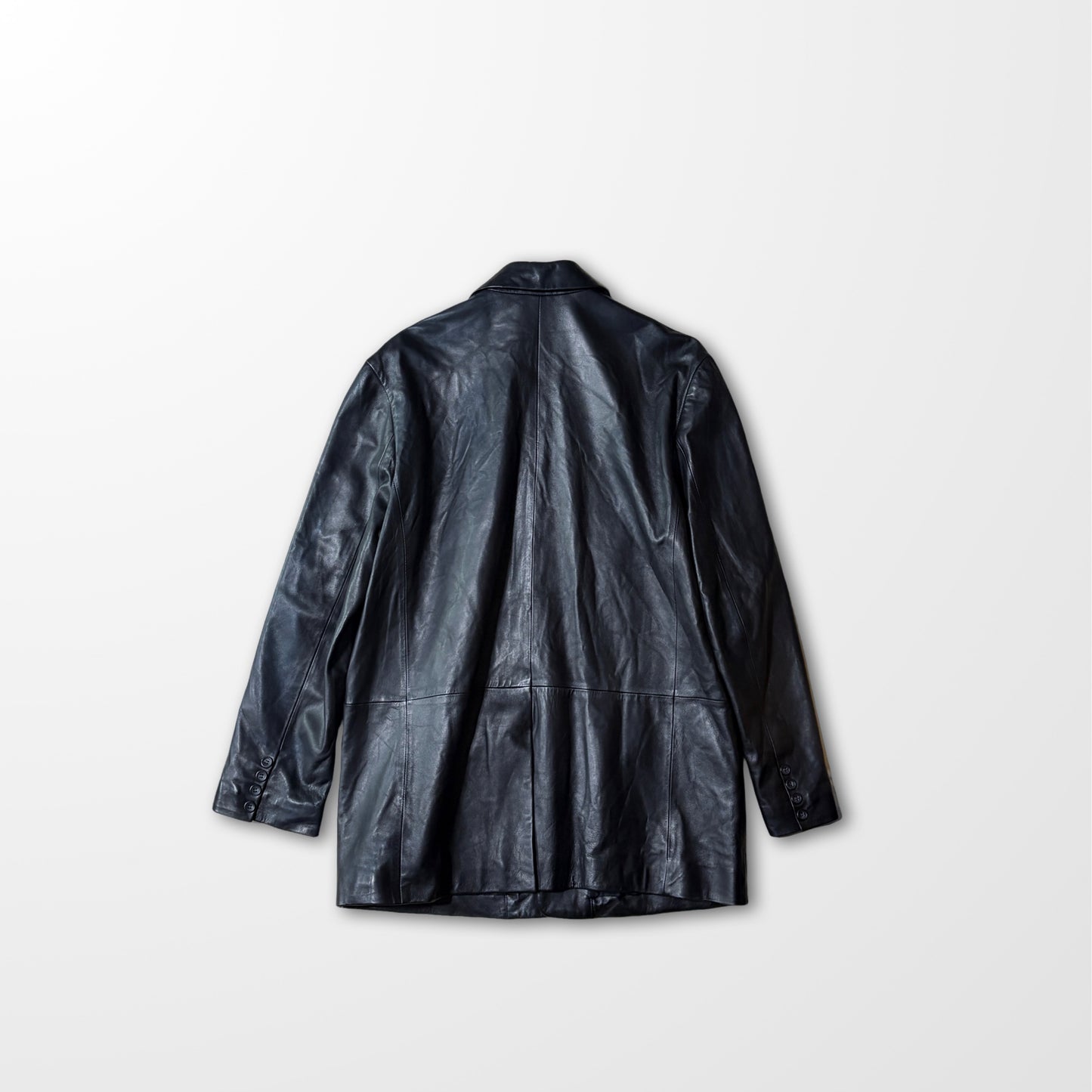 Brooks Brothers Leather Tailored Jacket – Black, L