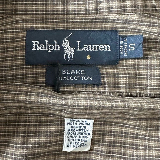 Polo by Ralph Lauren Blake Brown Check Cotton Shirt – S