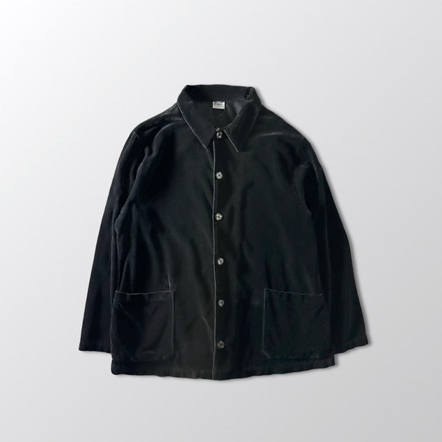 CP SHADES Black Cotton Velvet Shirt Jacket Relaxed Fit – M