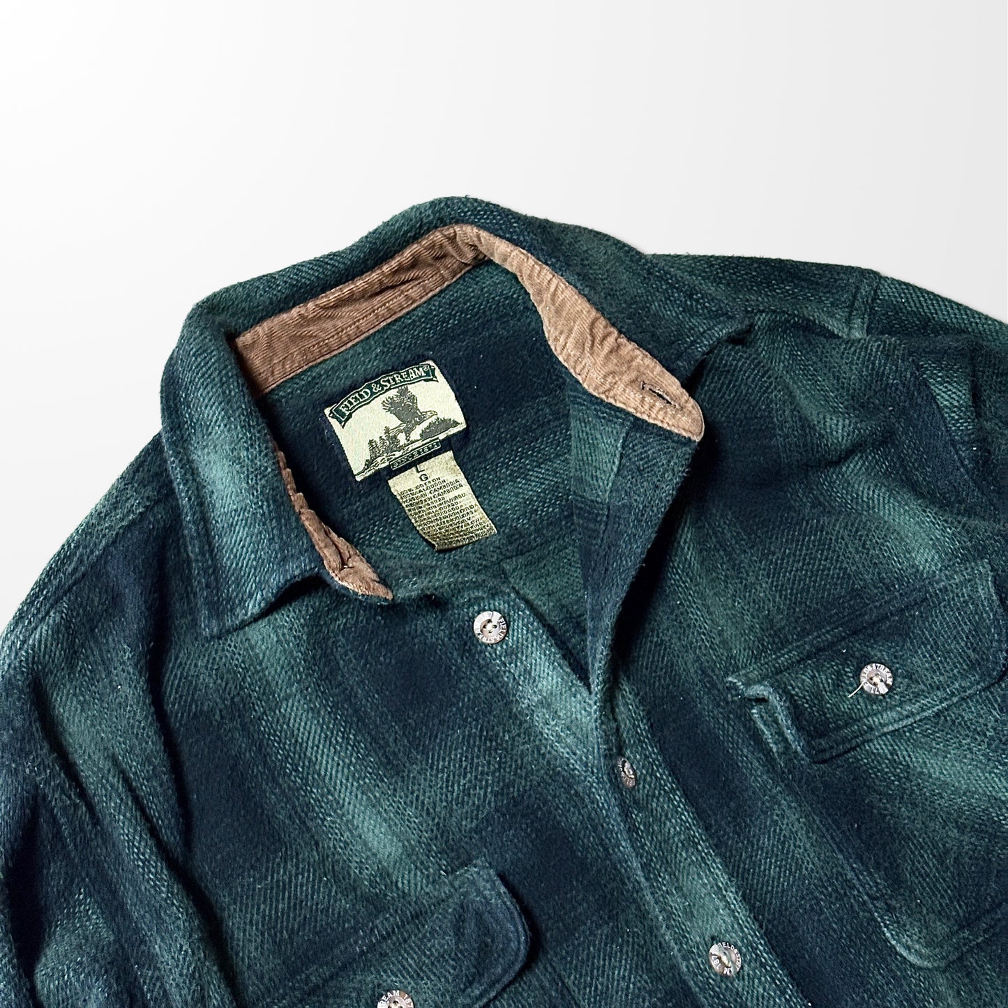 Flannel Cotton Green Check Shirt Jacket – L