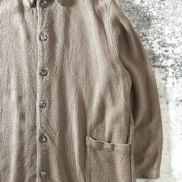 Cotton Rayon Linen Shirt Jacket Beige – L - CP SHADES