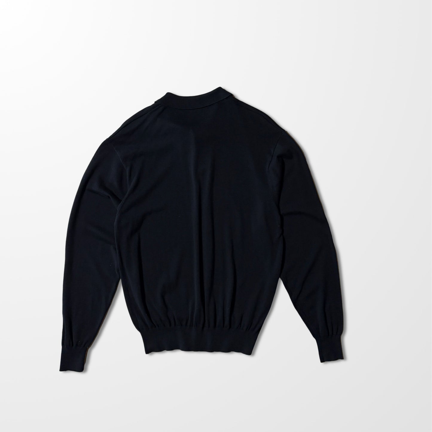 ISLAND REPUBLIC Silk Cotton Knit Polo Shirt - XL