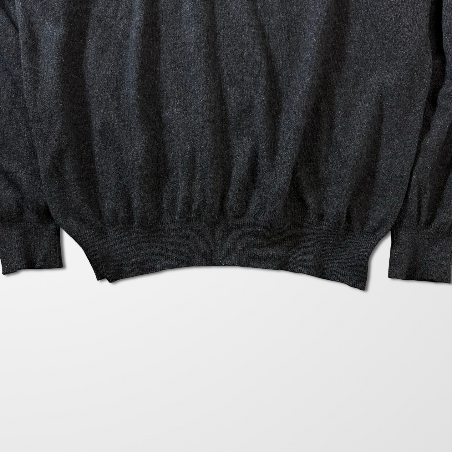 Lands’ End Cashmere Crewneck Knit Sweater – Charcoal Gray / XL