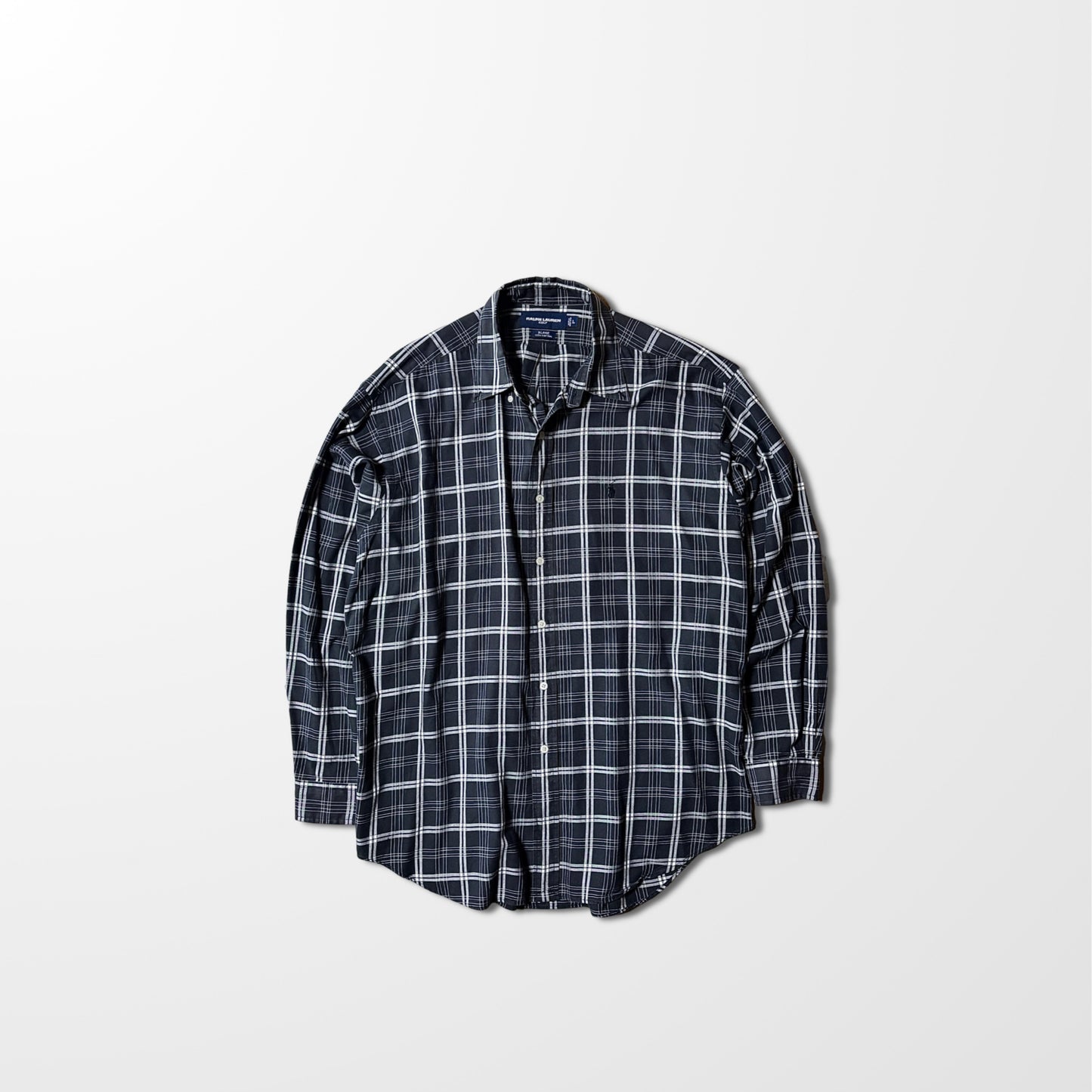 Ralph Lauren Golf Cotton Black Check Shirt – L