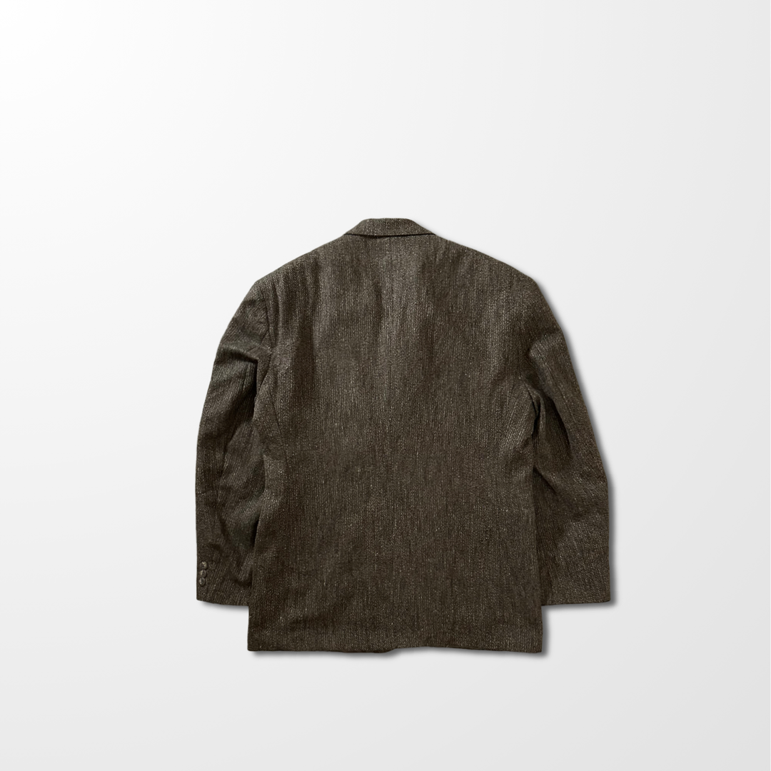 Tweed Jacket – Brown – Size XL Made in U.S.A. Wool Blend