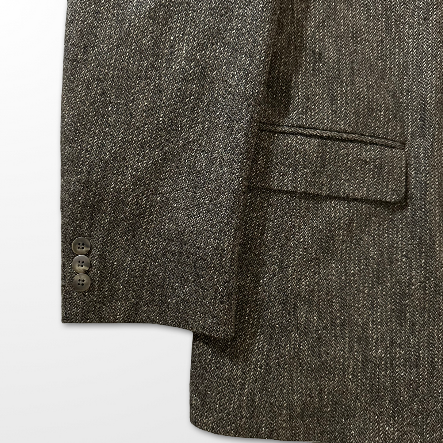 Tweed Jacket – Brown – Size XL Made in U.S.A. Wool Blend