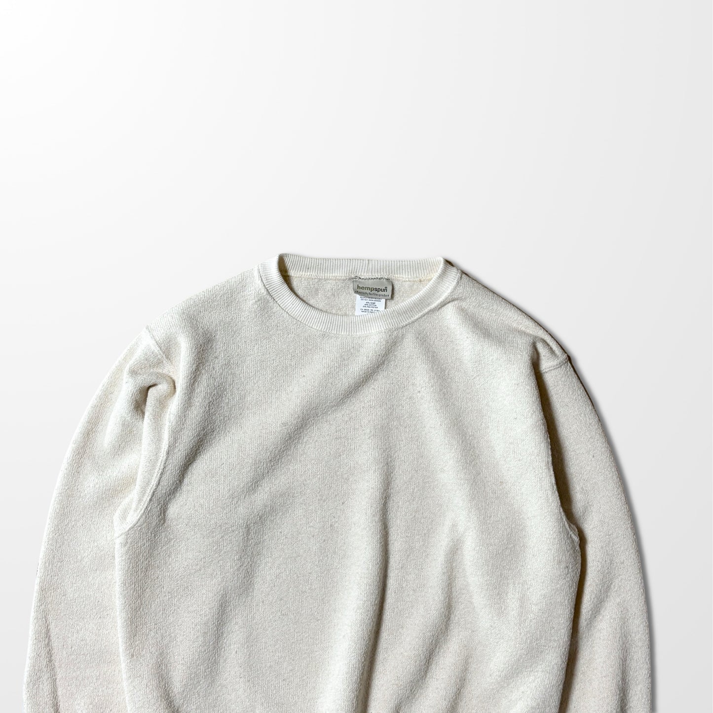 hempspun Hemp Cotton Crewneck Sweatshirt - S / Natural