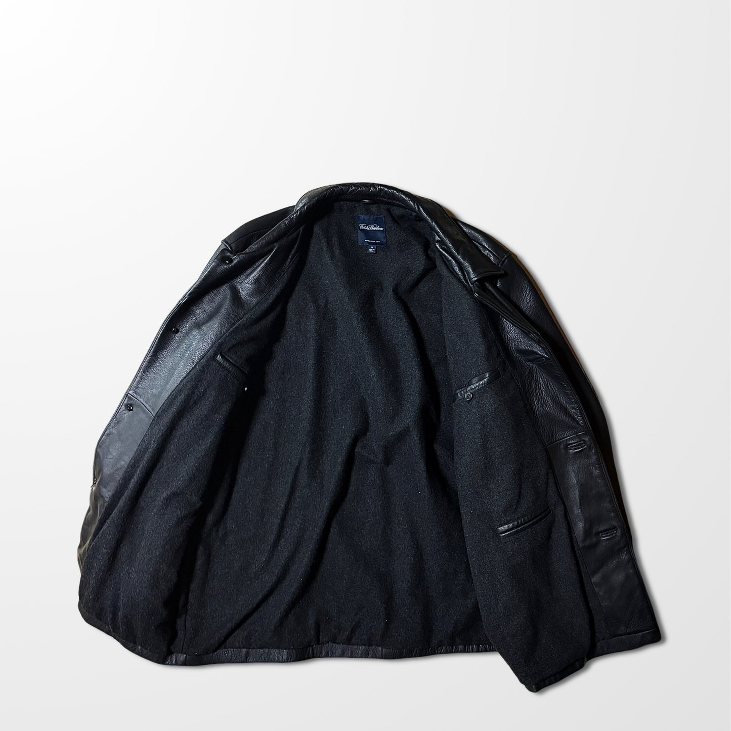 Brooks Brothers Leather Car Coat Black – XL