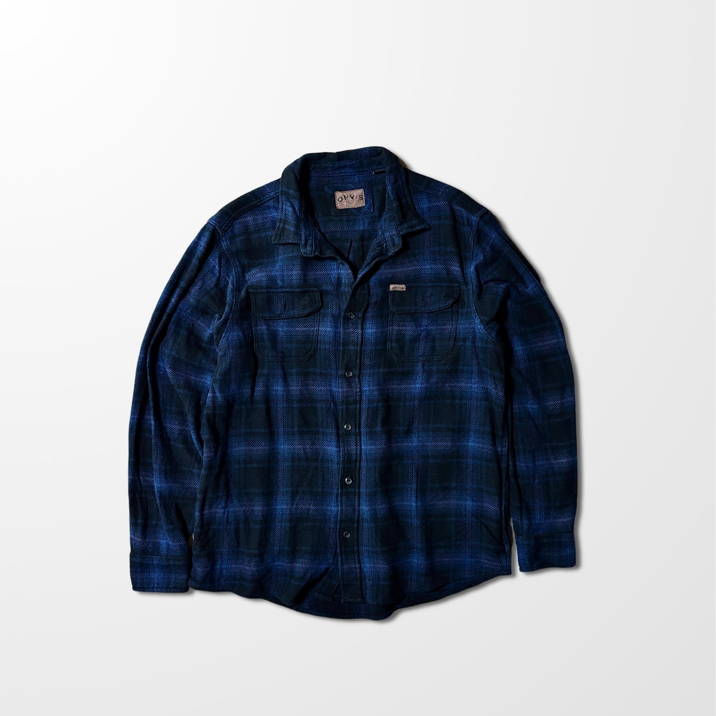 Blue Check Flannel Shirt – XL