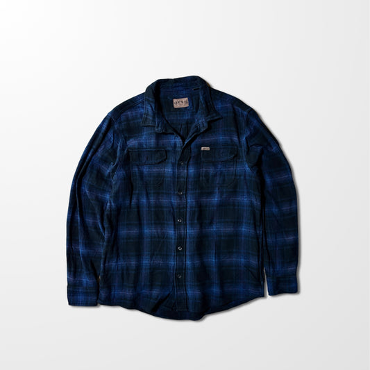 Blue Check Flannel Shirt – XL