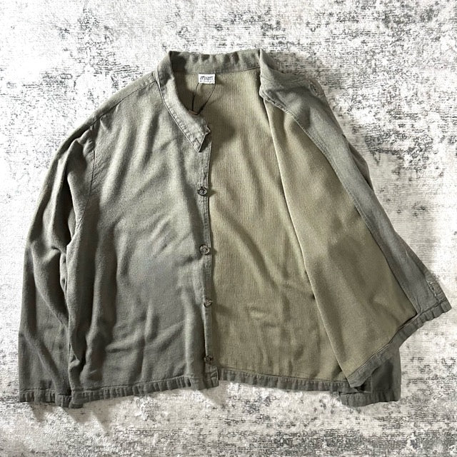 Linen Short Jacket Olive Relaxed Fit – L - CP SHADES