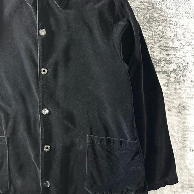 CP SHADES Black Cotton Velvet Shirt Jacket Relaxed Fit – M
