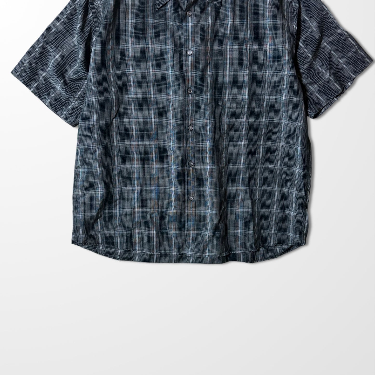 Grid Check Shirt - Perry Ellis