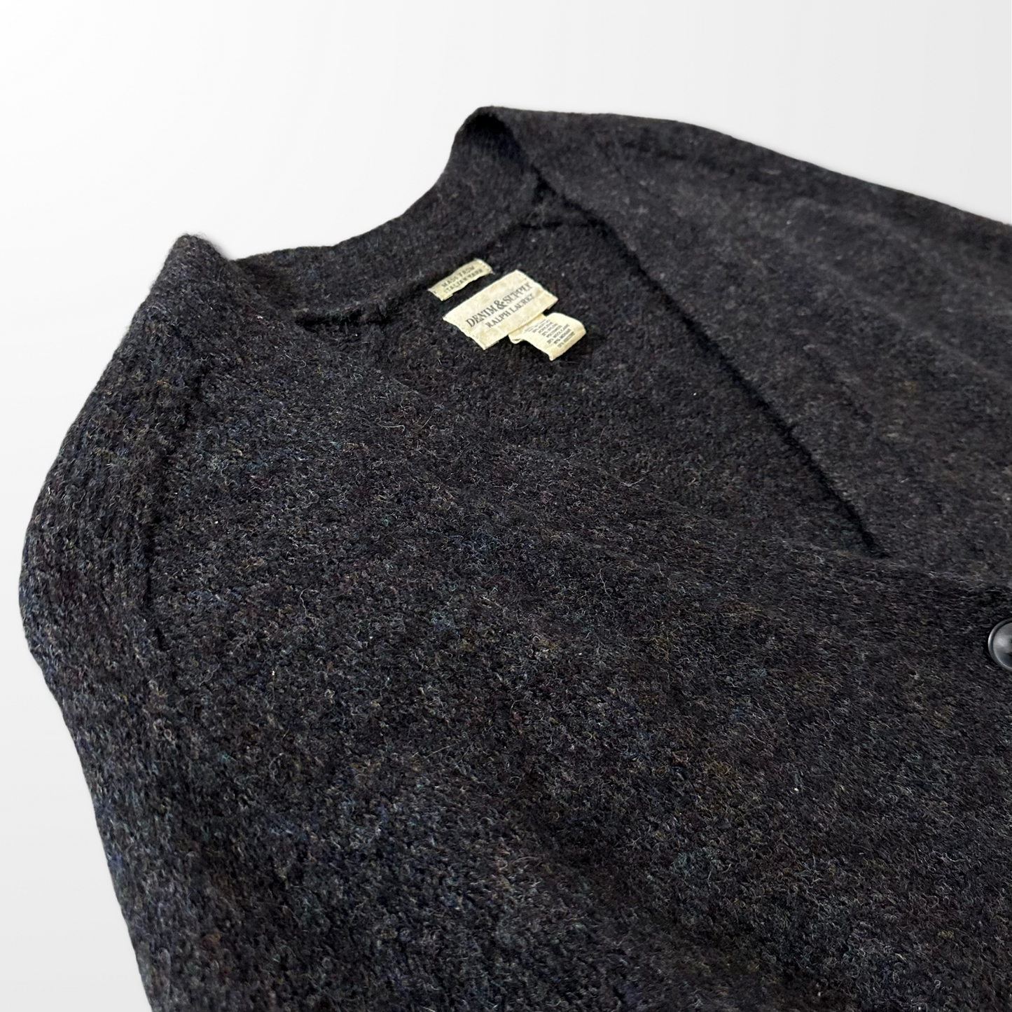 Mohair　Cardigan – Charcoal Black – L　Denim & Supply Ralph Lauren