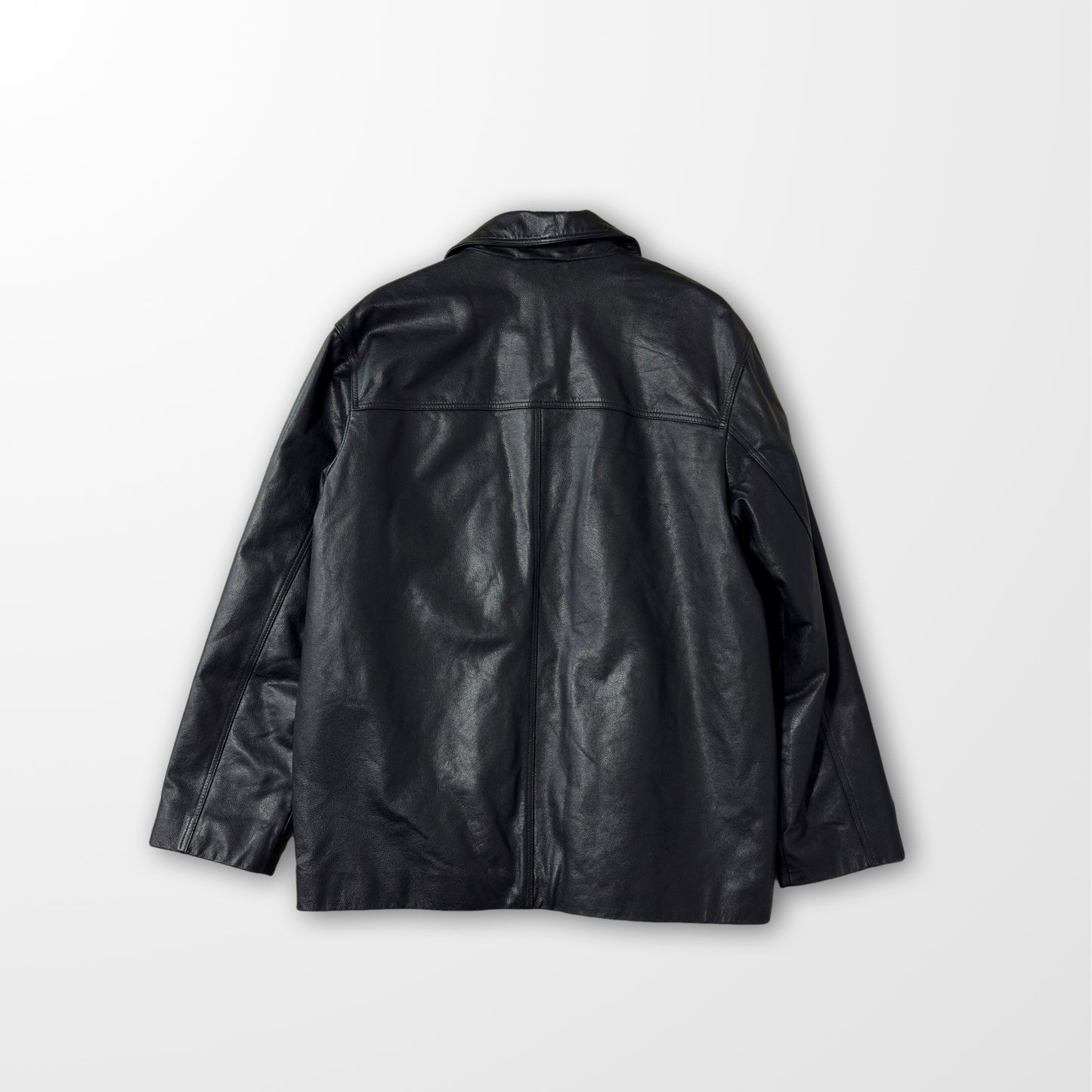 J.Crew Genuine Leather Black Jacket – L