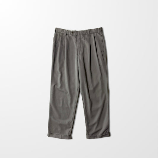 Brooks Brothers Wool Wide Tuck Trousers – Taupe & Brown Fluid Fit