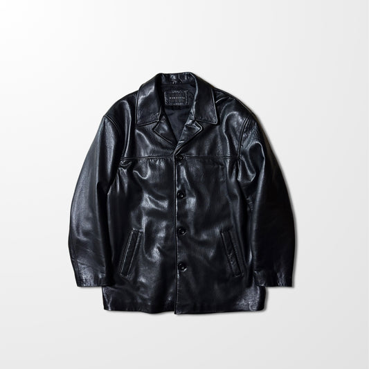 Baracuta Lambskin Leather Car Coat Black – L