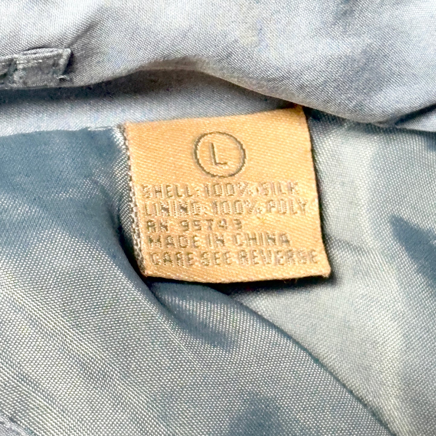 Silk  Jacket – Light Blue – L