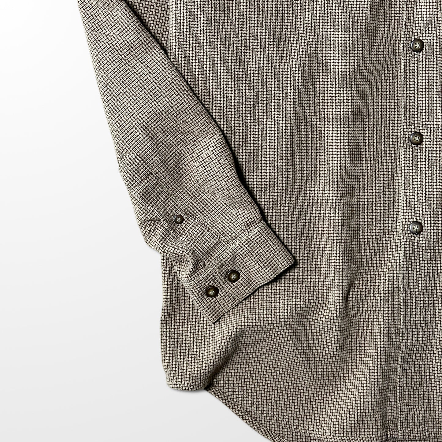 Flannel Mini Check Shirt – L Brown