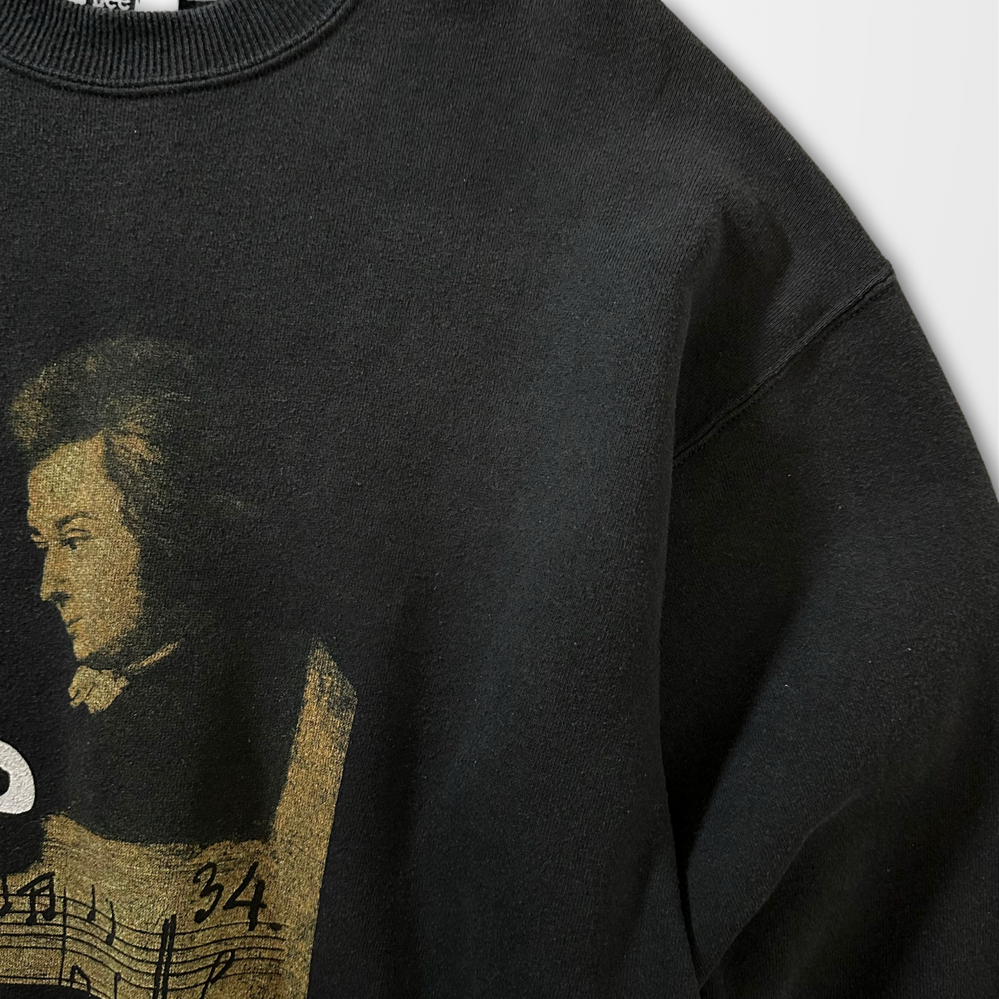 Lee Heavyweight Mozart Print Sweatshirt – L / Black (Made in USA)