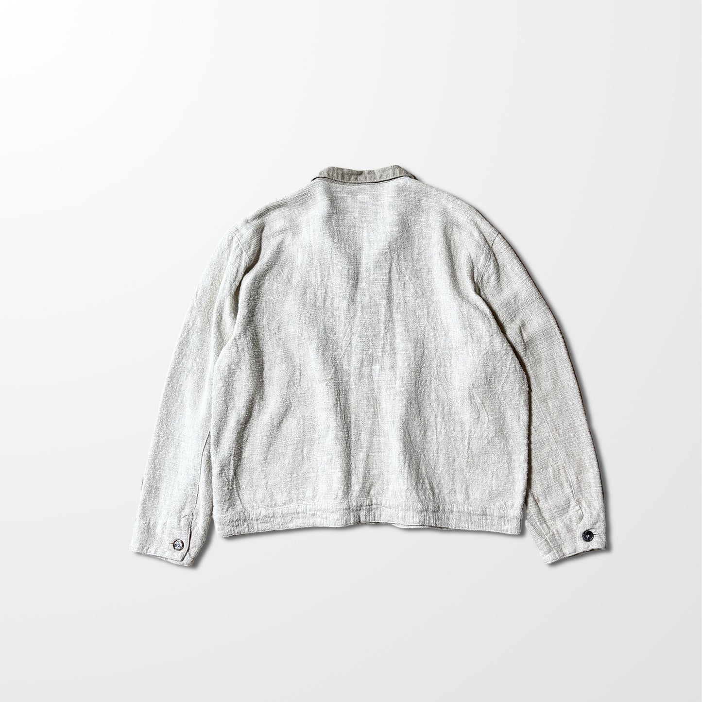 Cotton Linen Rayon Zip Jacket – White – L-CP Shades