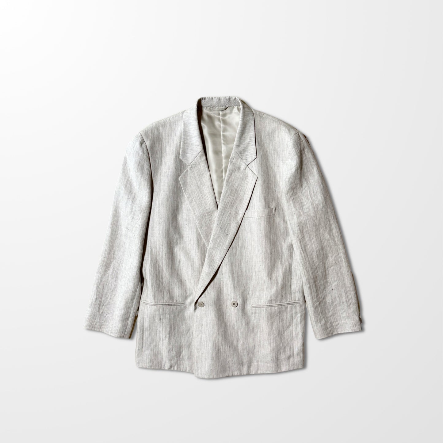 Linen Double-Breasted Jacket – 48（M～L） Beige