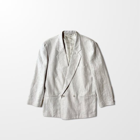 Linen Double-Breasted Jacket – 48（M～L） Beige