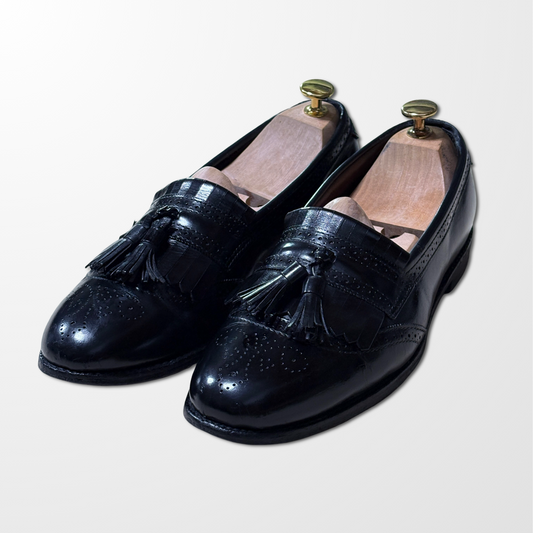 Allen Edmonds Leather Tassel Loafers – Black / US 8D