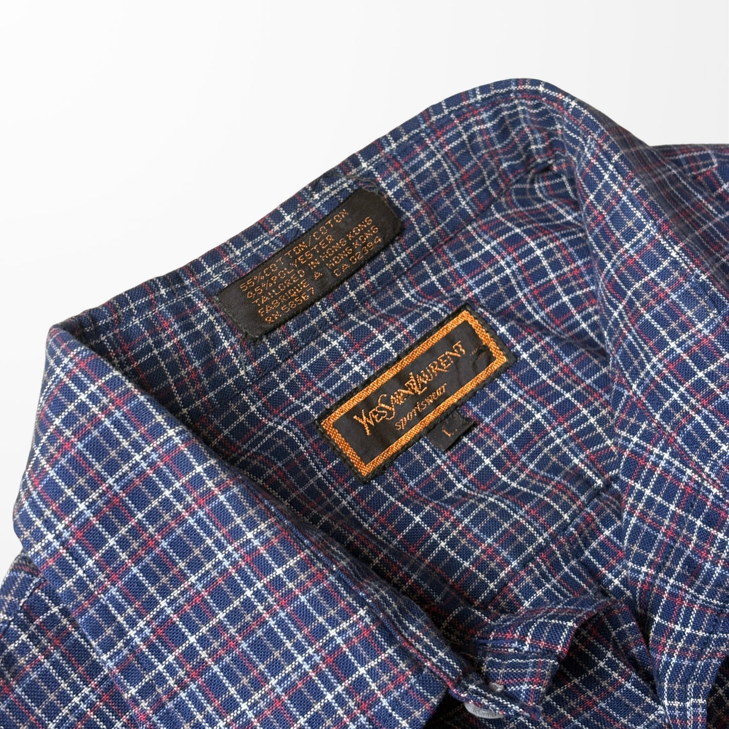 Yves Saint Laurent Sportswear Check Shirt – Navy & Red
