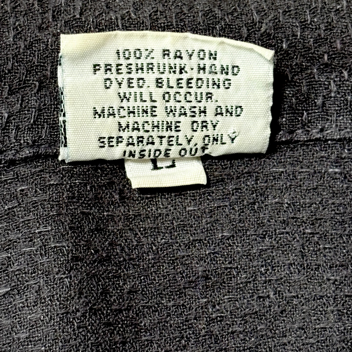 Textured Rayon Shirt Jacket  Black – L CP SHADES