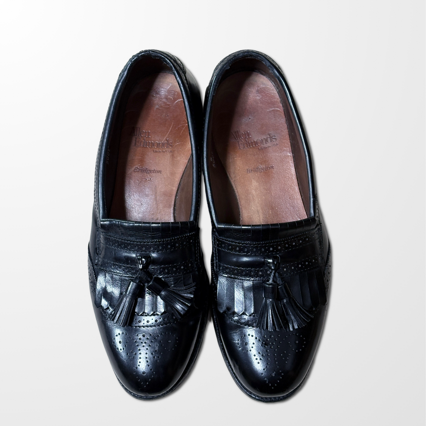 Allen Edmonds Leather Tassel Loafers – Black / US 8D