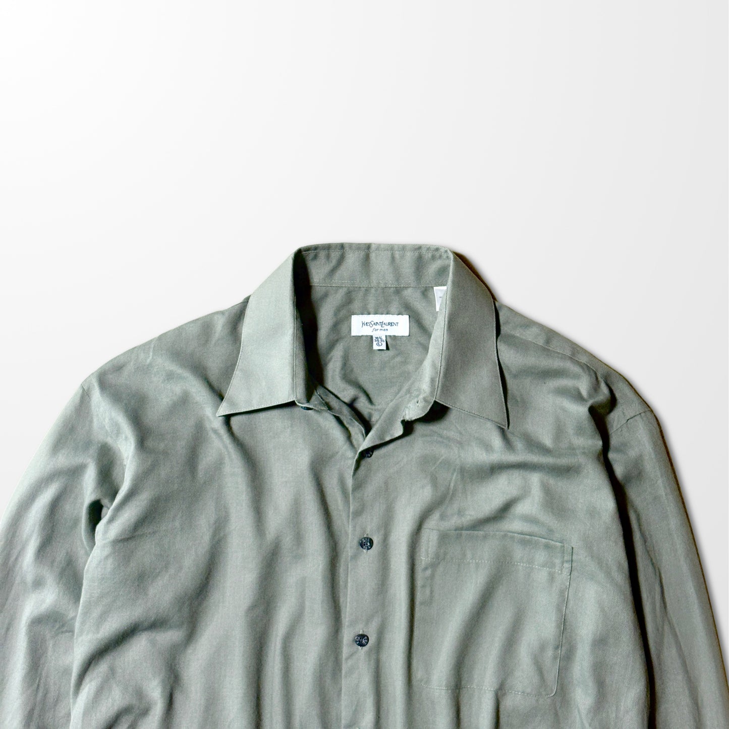 Yves Saint Laurent Cotton Blend Sage Green Shirt – L