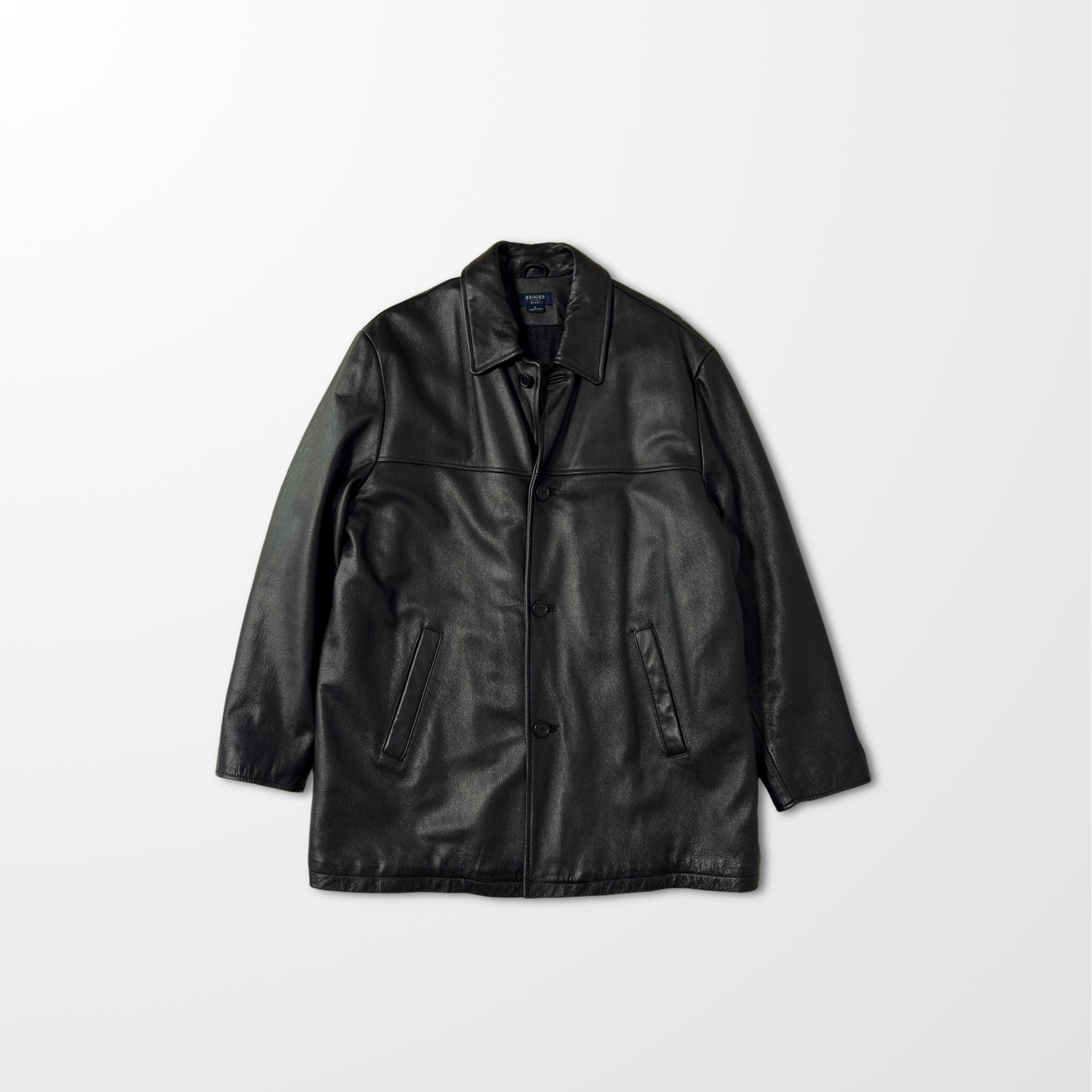 Brooks Sport Genuine Leather Car Coat – Black L