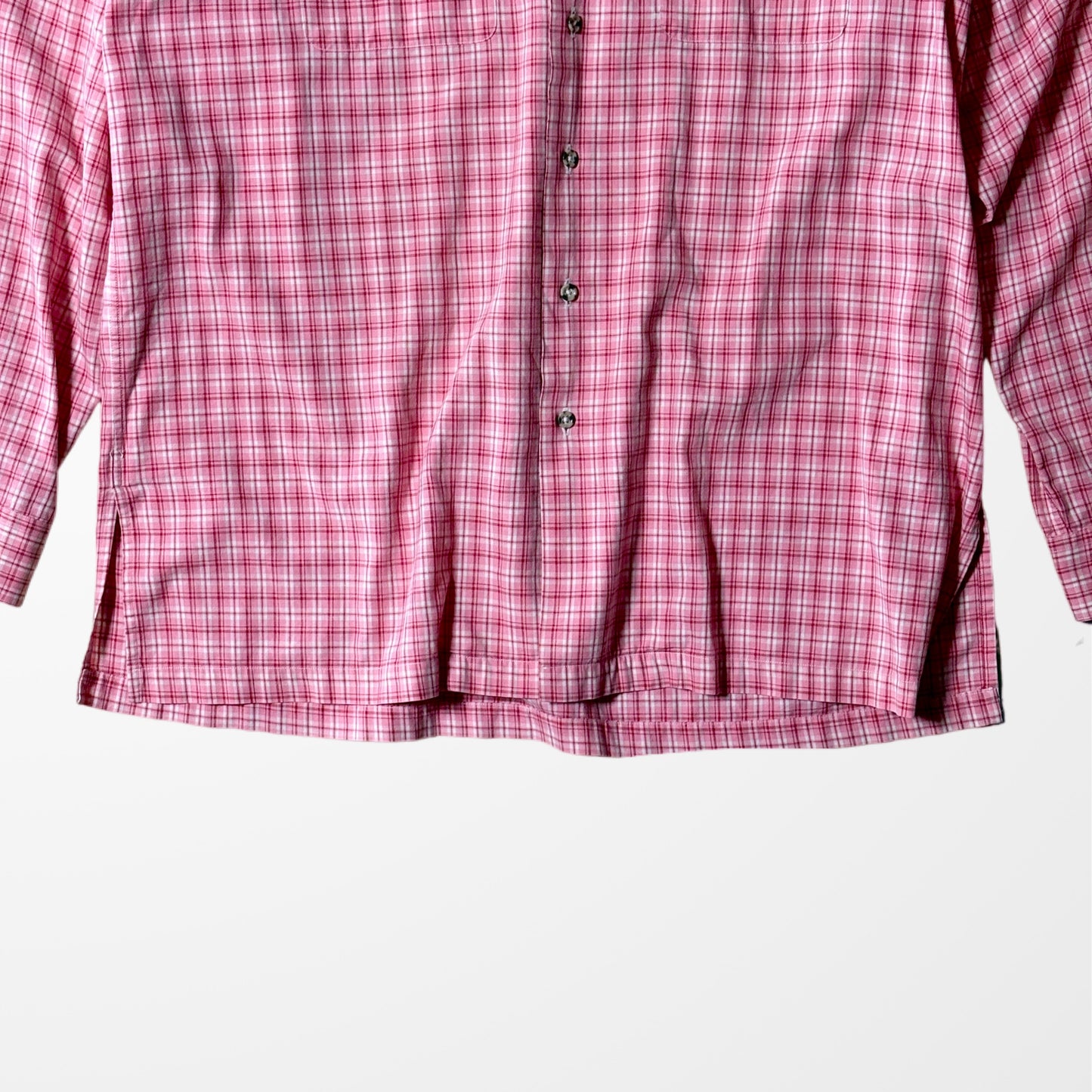Polo Ralph Lauren Pink Plaid Open Collar Shirt 90s