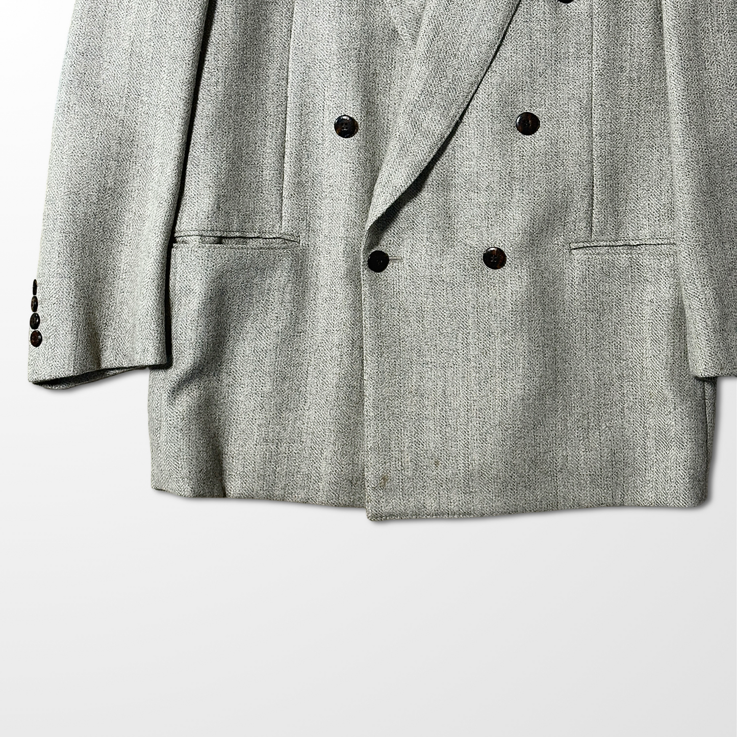 Alpaca Givenchy Double-Breasted Jacket – Light Gray