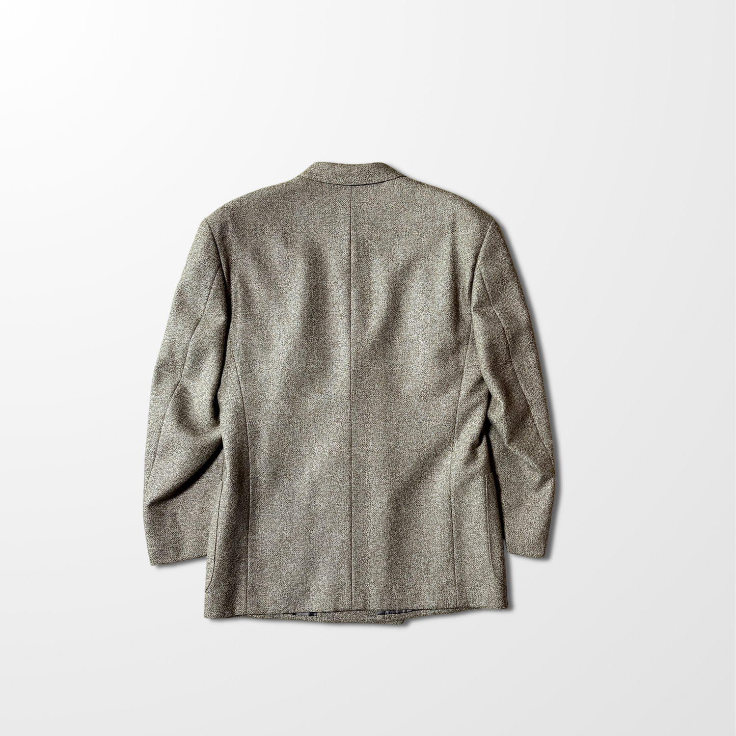Double-Breasted Jacket – Beige Tweed – Made in Japan
