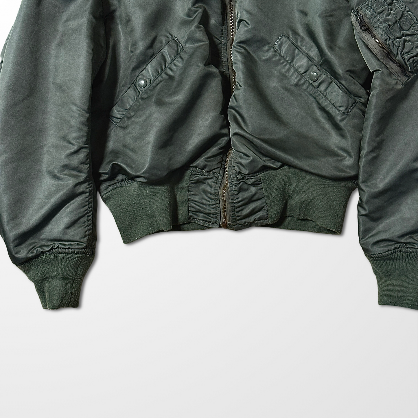 60s MA-1 Flight Jacket MIL-J-7448H – Satellite Outerwear Corp – Large – Sage Green