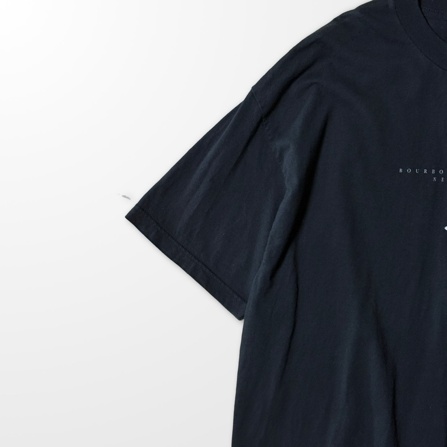 Jazz Line Art Graphic Tee – Minimal Black T-shirt, Size L, 90s Inspired