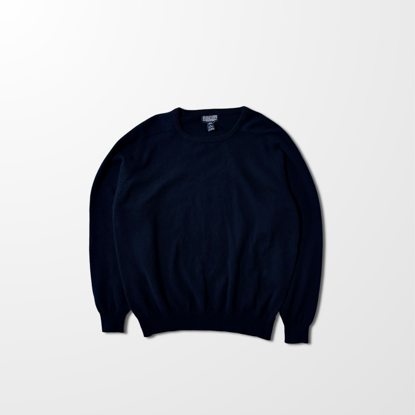 Lands’ End Pure Cashmere Crewneck Sweater – Navy – L