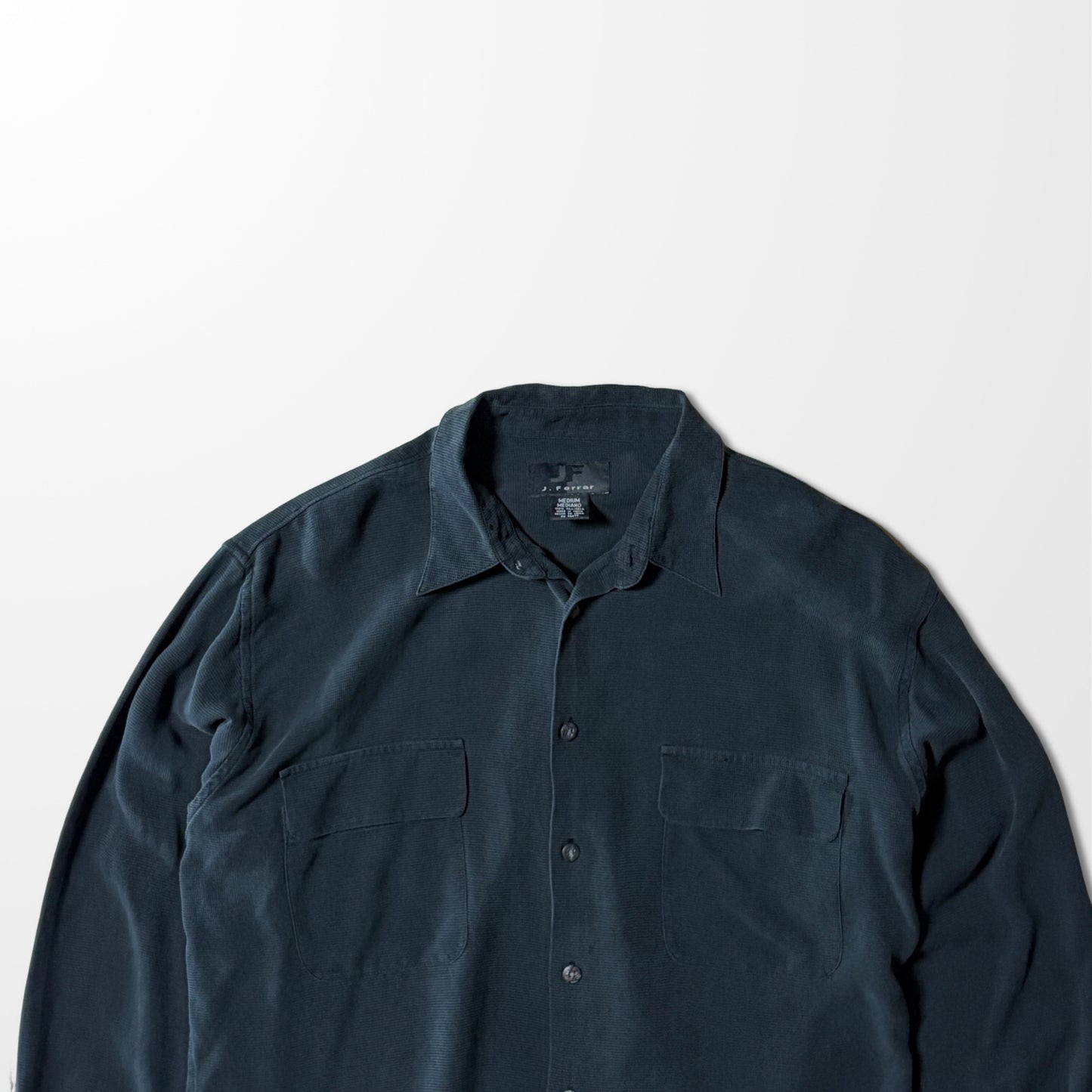 Silk Flap Shirt – Charcoal Black MEDIUM