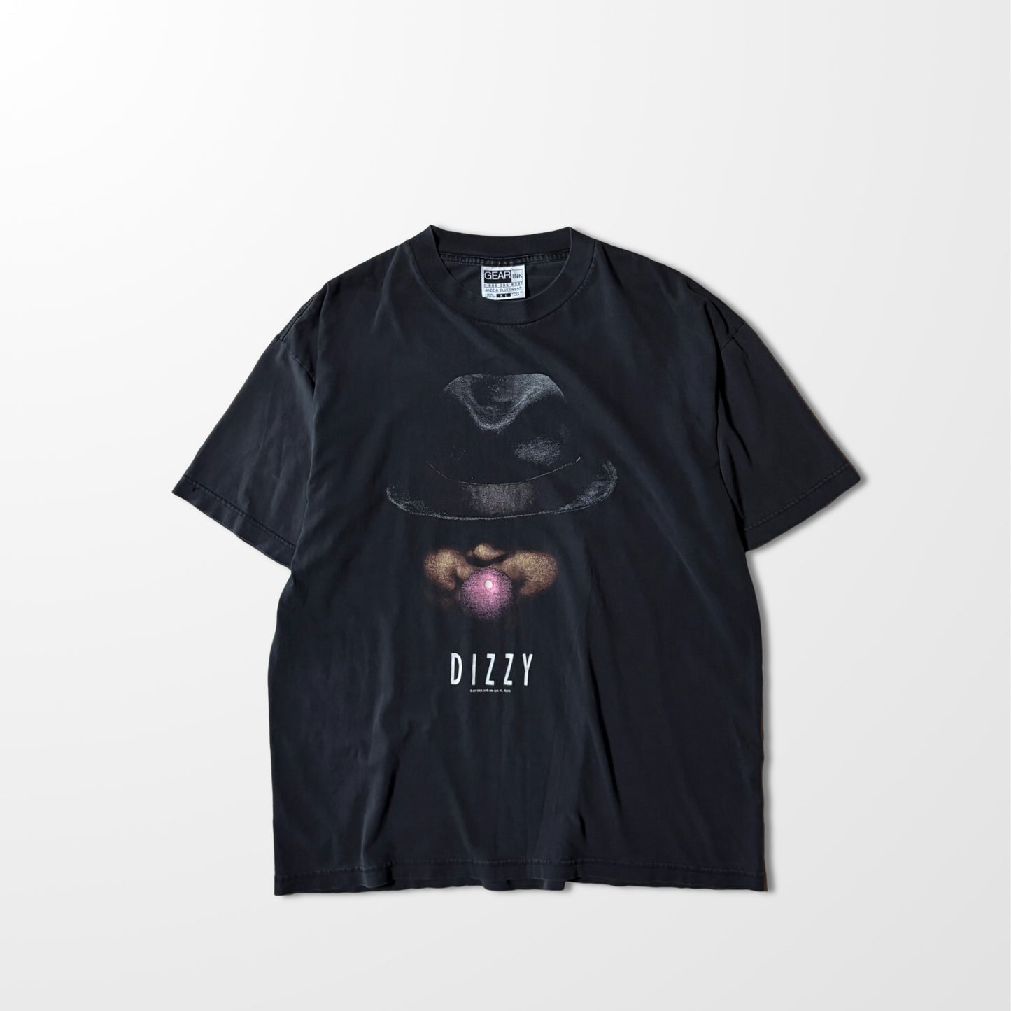 Vintage DIZZY Gillespie Jazz Graphic Tee – Black – Size XL – Bold Horn & Hat Artwork　Gear inc