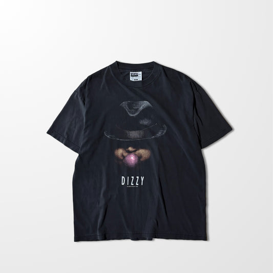 Vintage DIZZY Gillespie Jazz Graphic Tee – Black – Size XL – Bold Horn & Hat Artwork　Gear inc