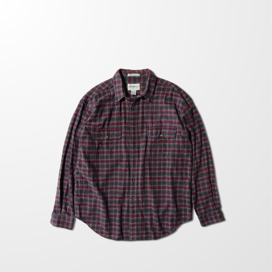 Eddie Bauer Cotton Flannel Check Shirt – Red & Grey – XL