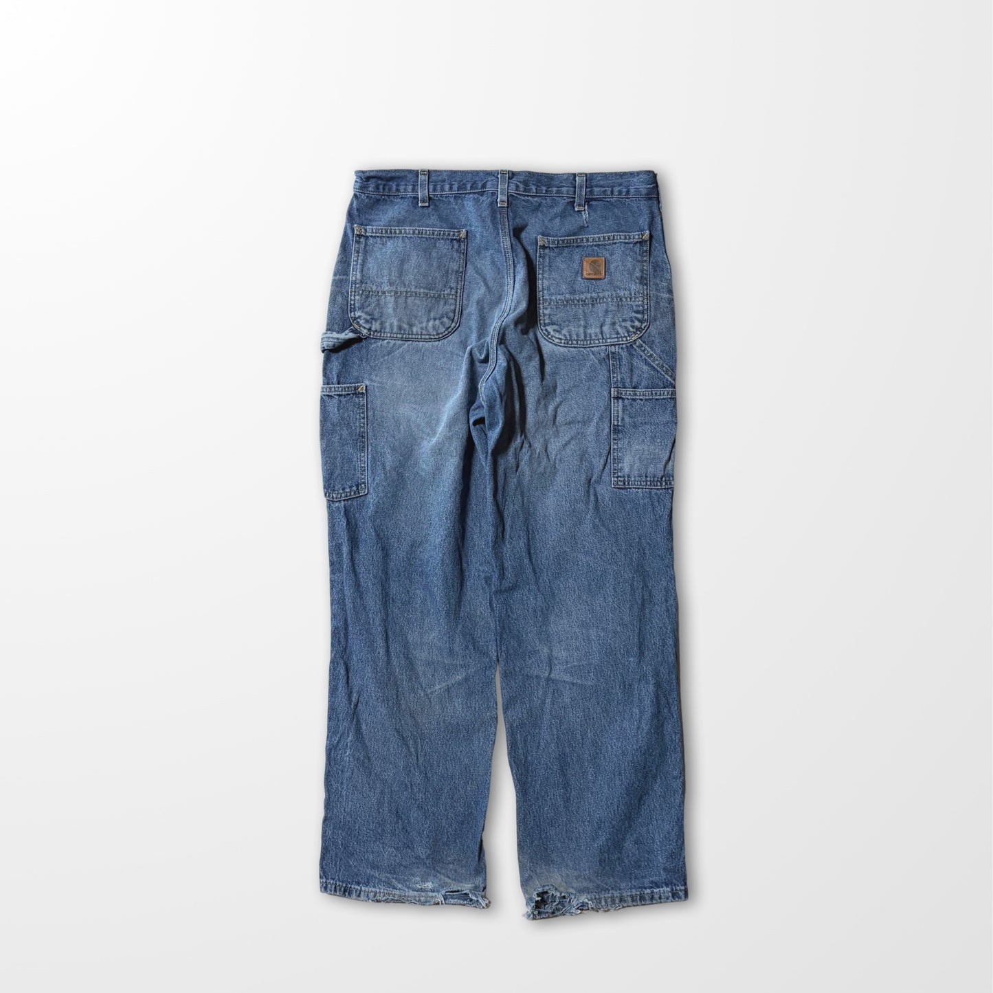 Carhartt Loose Fit Denim Work Pants - 100% Cotton - Size 38x30