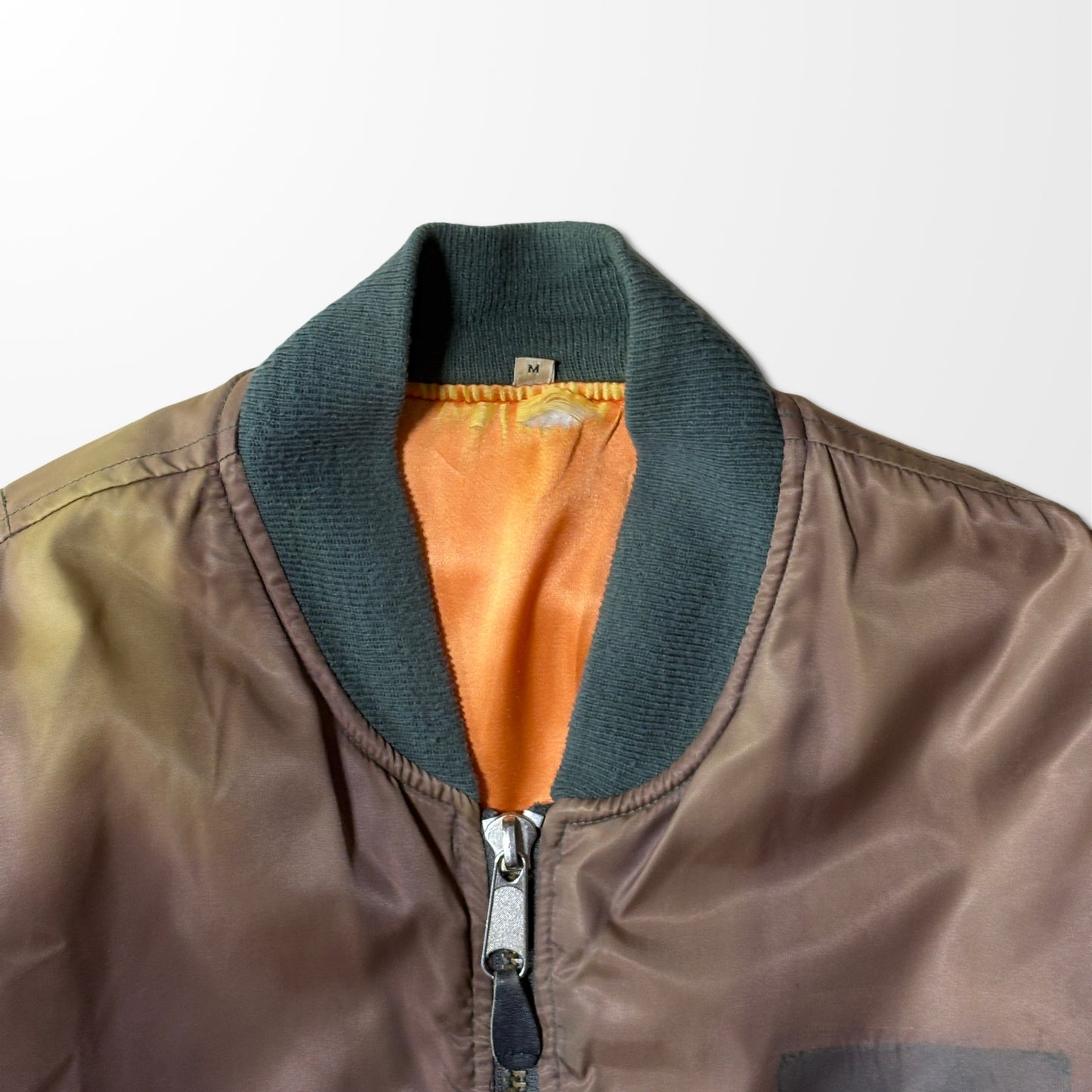 Vintage 60s–70s MA-1 Flight Jacket, TALON Zipper – M