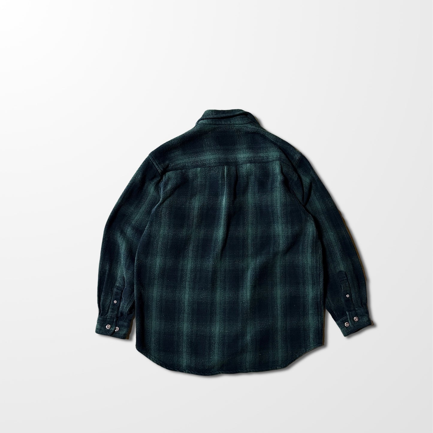 Flannel Cotton Green Check Shirt Jacket – L
