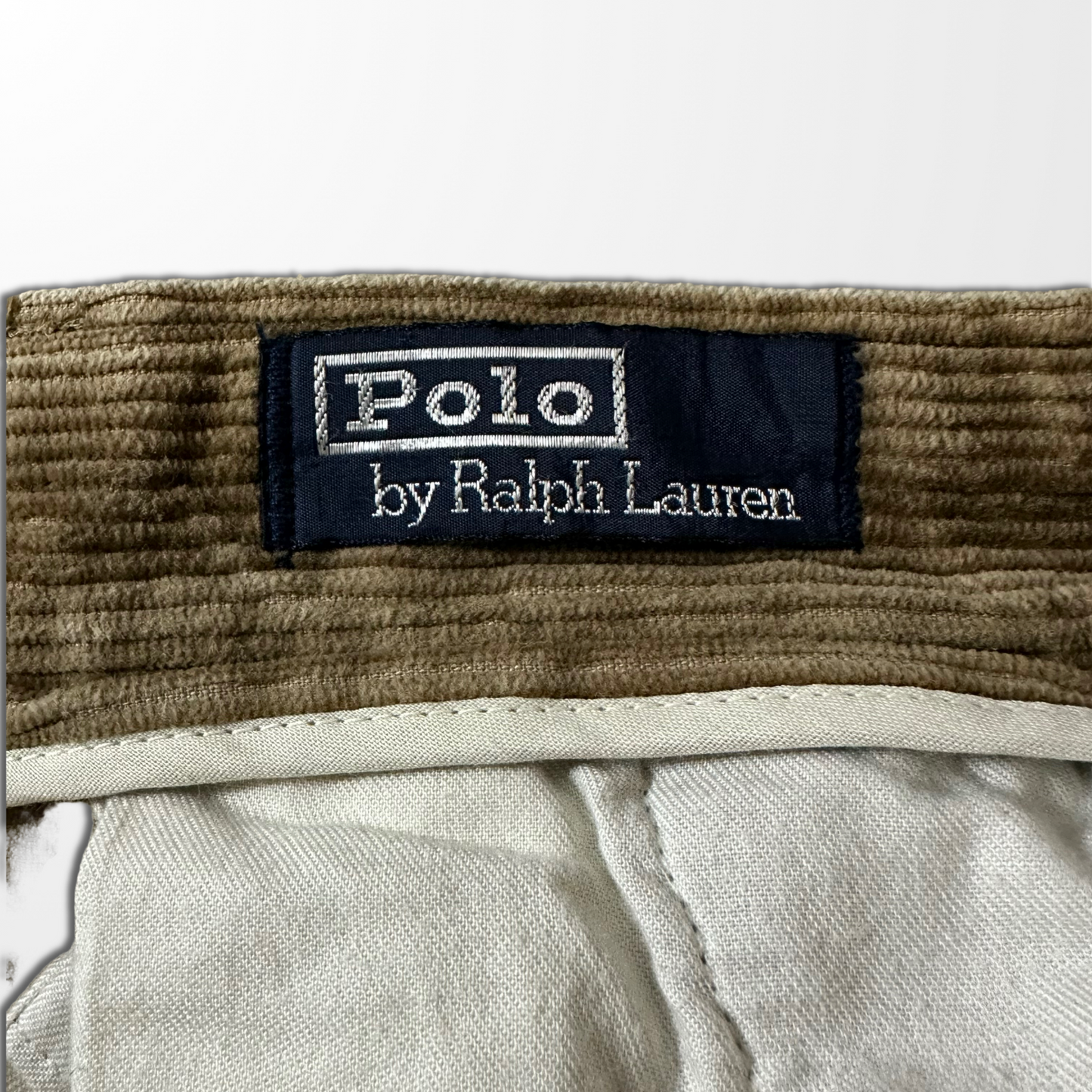 Ralph Lauren Corduroy Pleated Pants – Beige – W34