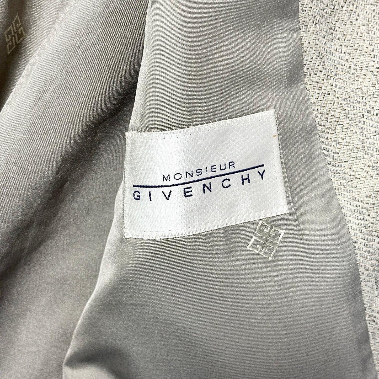 Alpaca Givenchy Double-Breasted Jacket – Light Gray