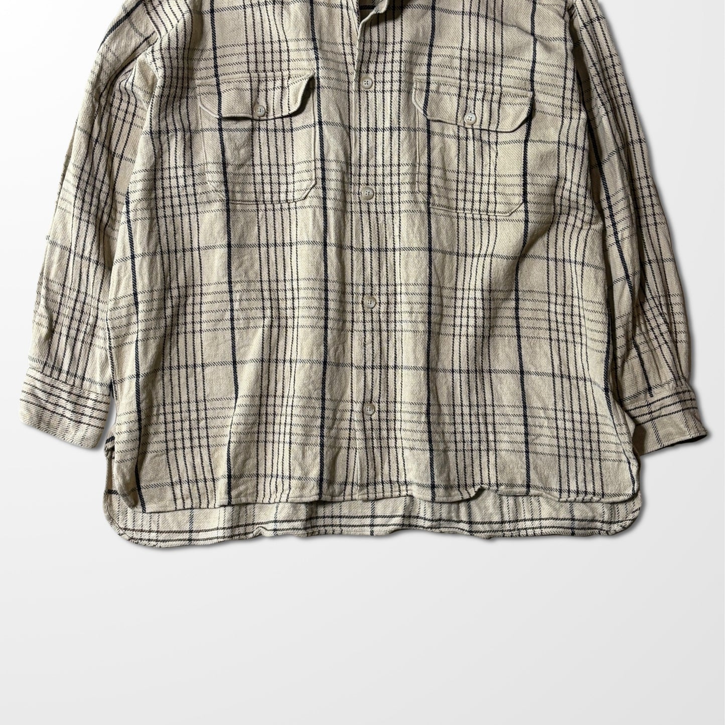 Coach USA Cotton Check Work Shirt in Beige – XL